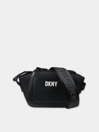 Borsa nera per bambina con logo,Dkny,D60154 09B